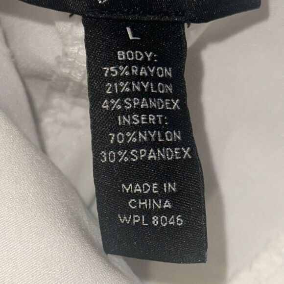 Style & Co White Stretch Flat Front Pull On Mid-Rise Chino Pants Ladies Large - Picture 5 of 9